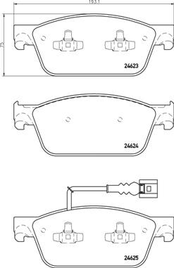 

Тормозный колодки brembo дисковые для Volkswagen Multivan 2003- p85141