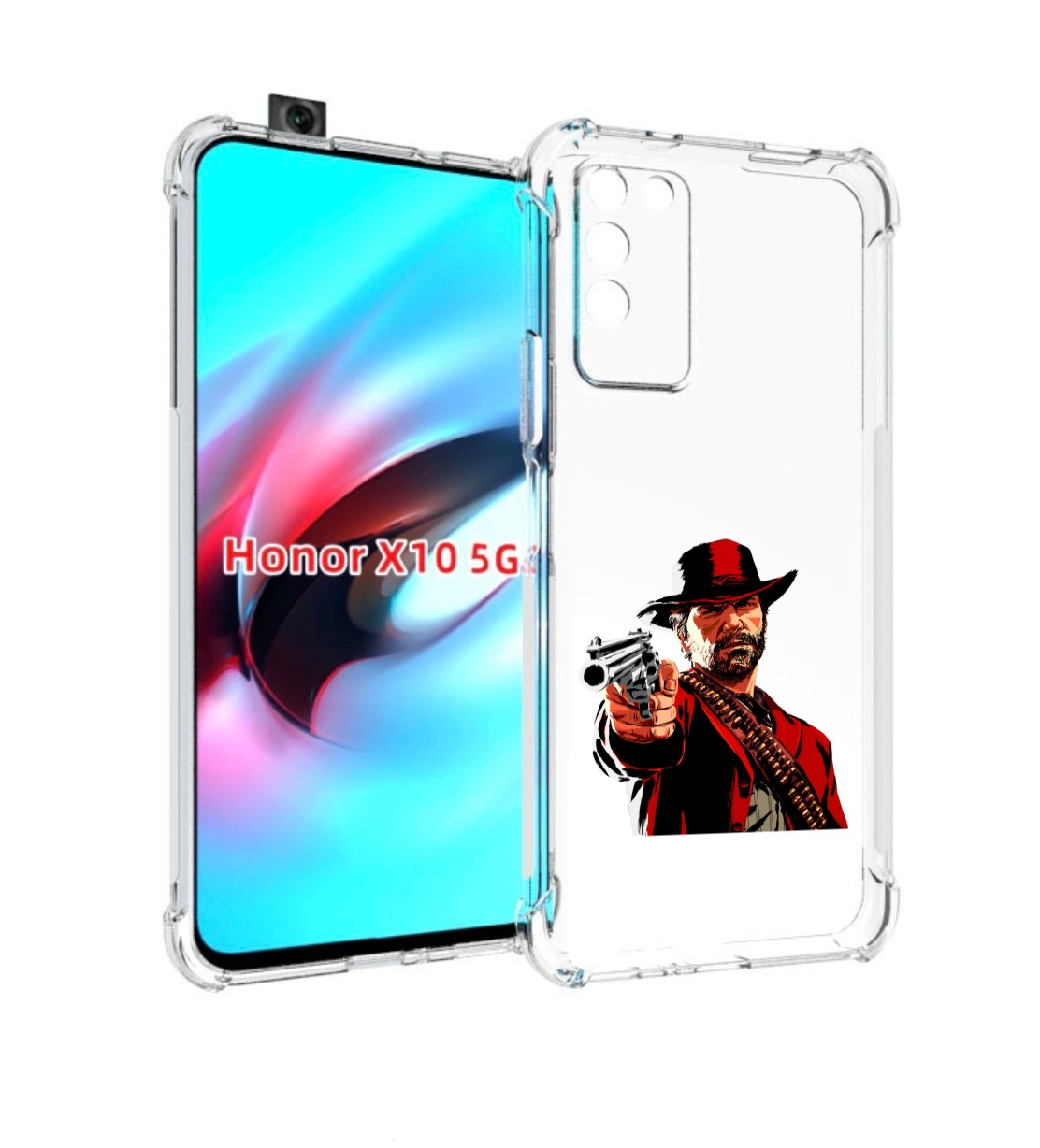 

Чехол MyPads Red-Dead-Redemption-2-РДР-2 для Honor X10, Прозрачный, Tocco