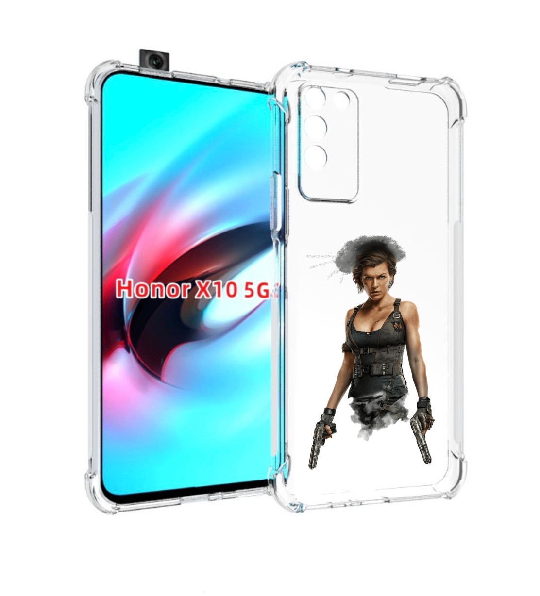 

Чехол MyPads Resident-Evil для Honor X10, Прозрачный, Tocco