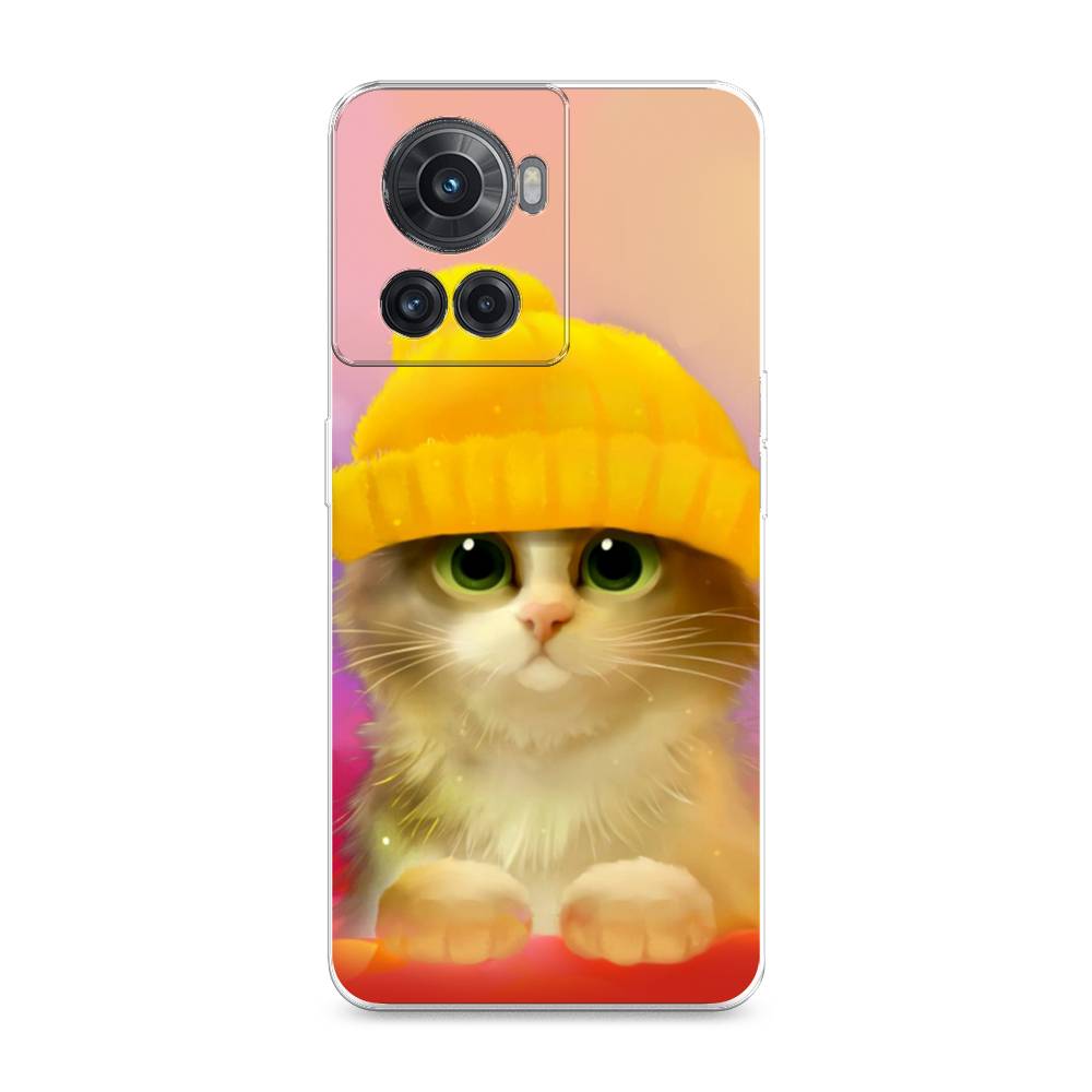 фото Силиконовый чехол "котенок в желтой шапке" на oneplus ace awog