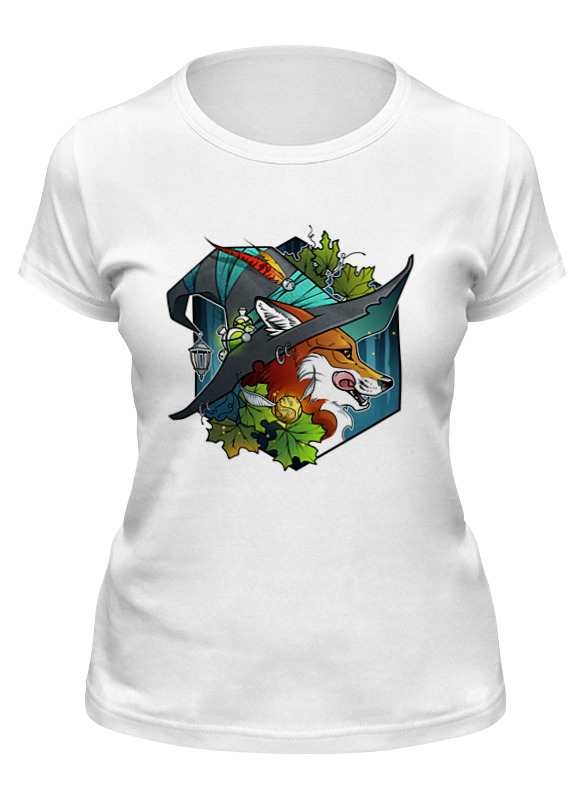 

Футболка женская Printio Witch fox белая S, Белый, Witch fox