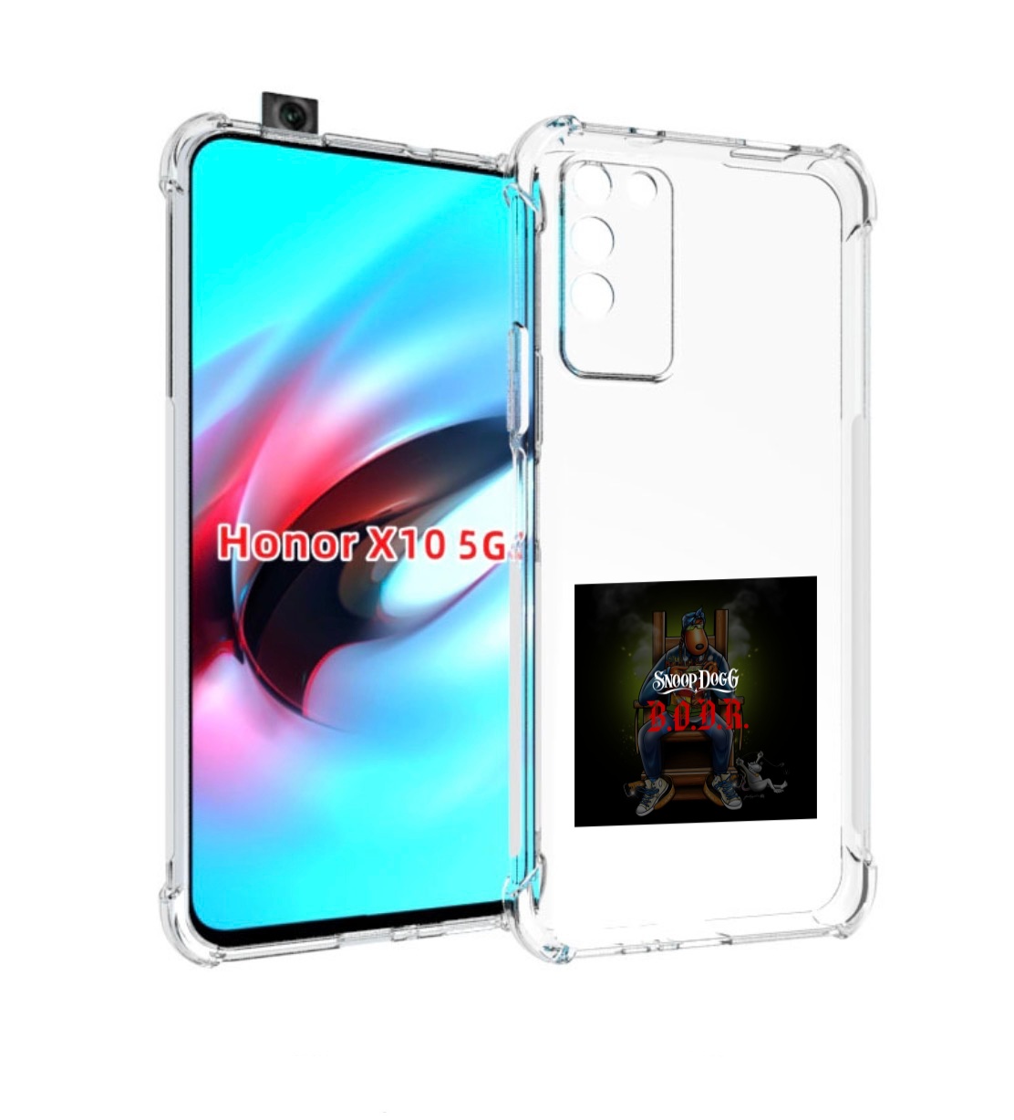 

Чехол MyPads Snoop Dogg B для Honor X10, Прозрачный, Tocco