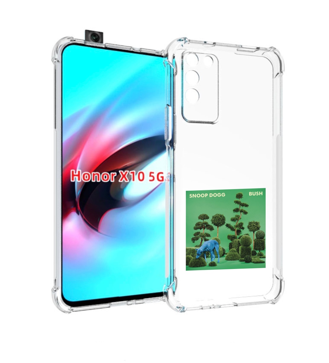 

Чехол MyPads Snoop Dogg BUSH для Honor X10, Прозрачный, Tocco