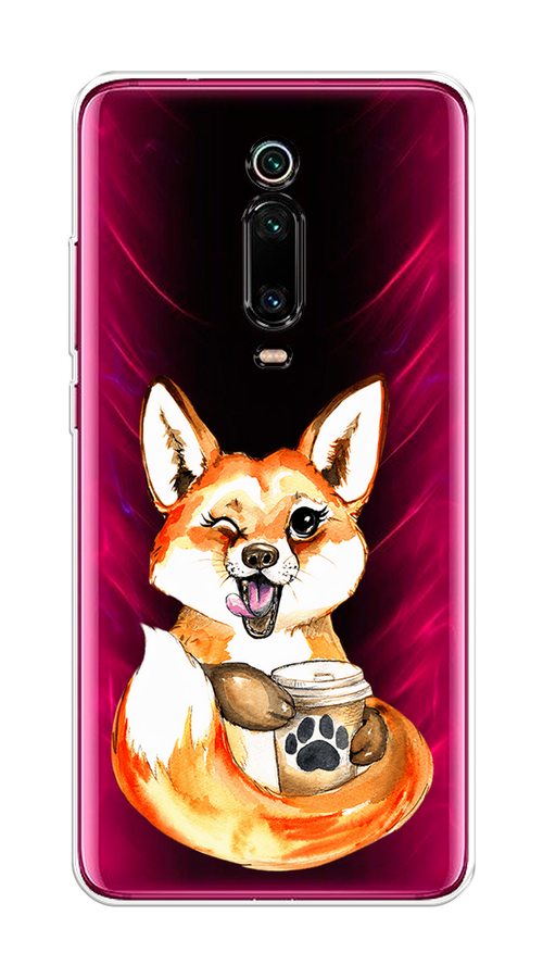 

Чехол на Xiaomi Redmi K20/K20 Pro/Xiaomi Mi 9T/9T Pro "Подмигивающая лиса с кофе", Оранжевый;белый;коричневый, 35550-4