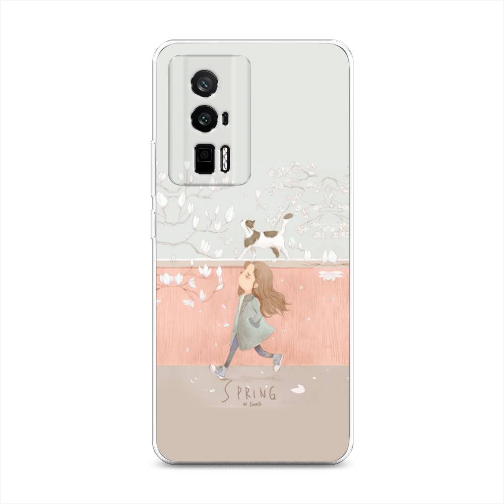

Чехол Awog на Redmi K60 "Девочка-весна", Серый, 317450-7