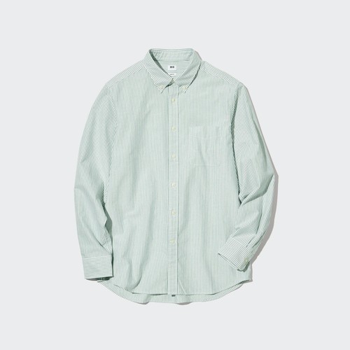 Рубашка мужская UNIQLO 452300COL55 зеленая S (доставка из-за рубежа)