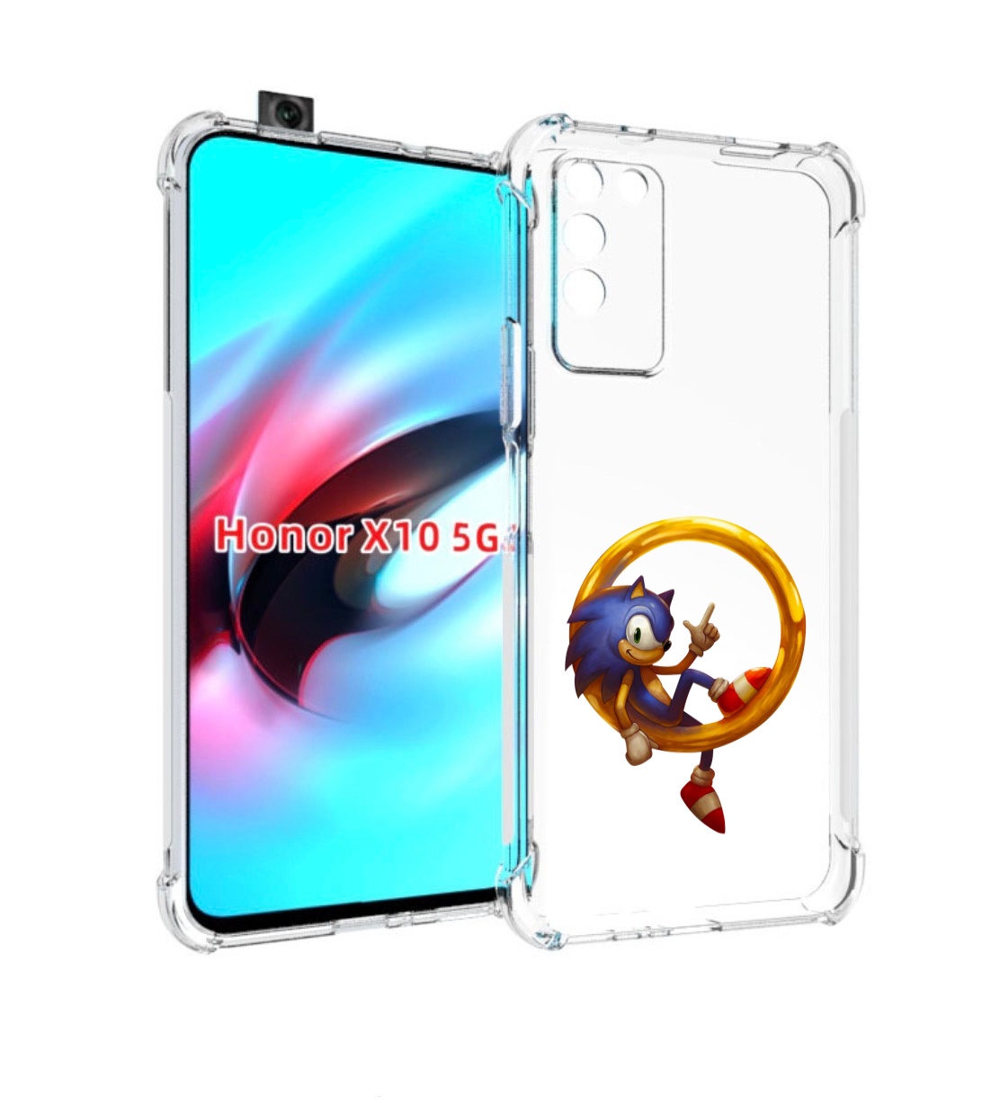 

Чехол MyPads Sonic-R для Honor X10, Прозрачный, Tocco