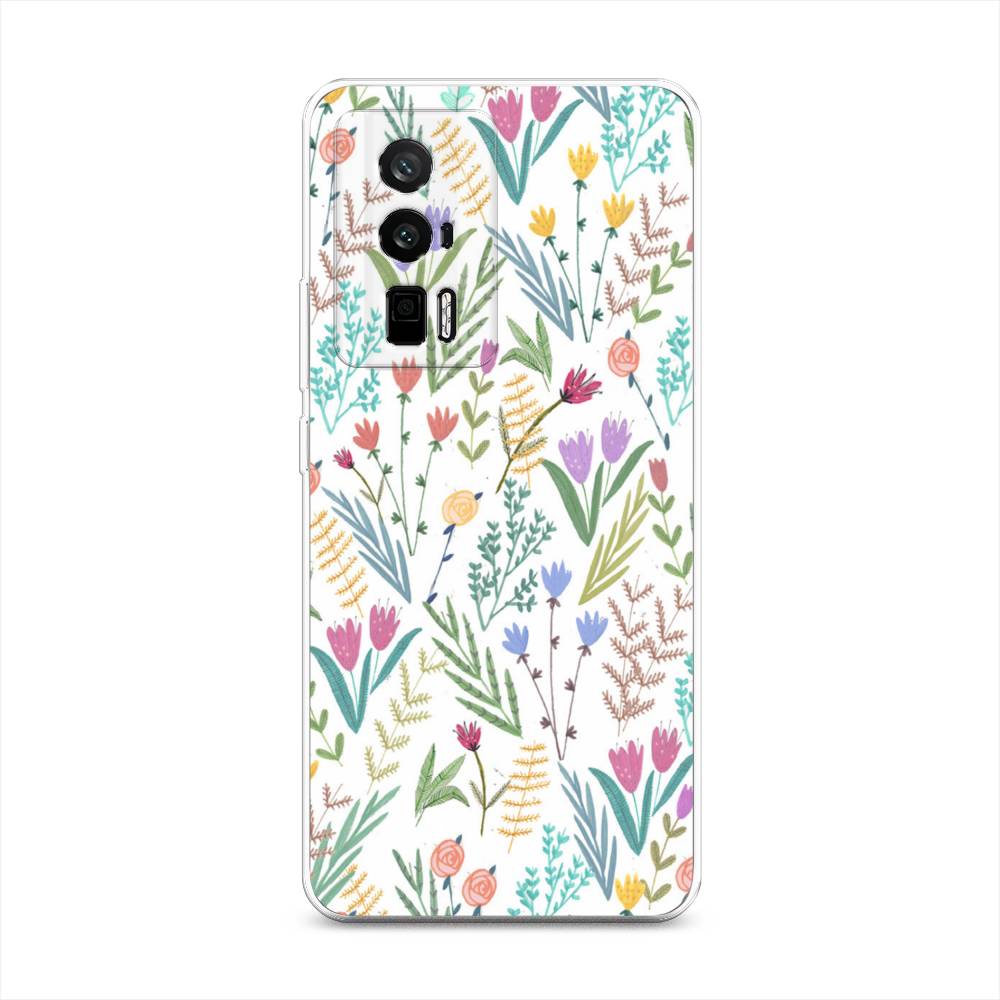 

Чехол Awog на Redmi K60 "Полевые цветы рисунок", Белый;зеленый, 317450-8