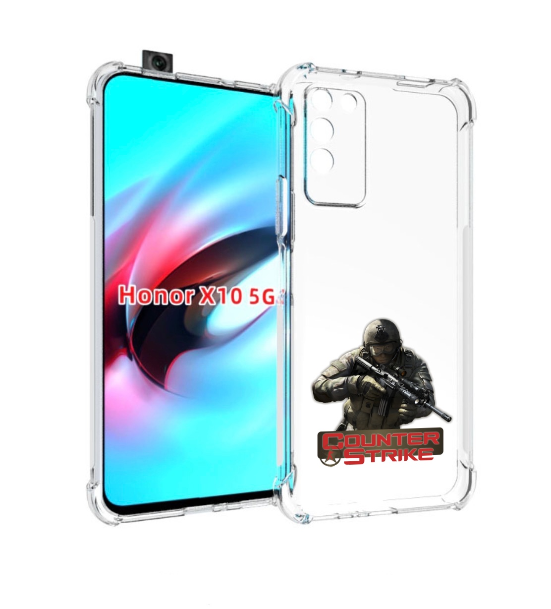 

Чехол MyPads Контра для Honor X10, Прозрачный, Tocco