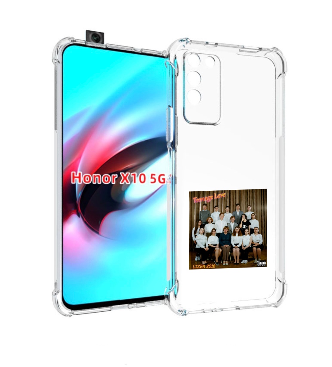

Чехол MyPads Teenage Love LIZER для Honor X10, Прозрачный, Tocco