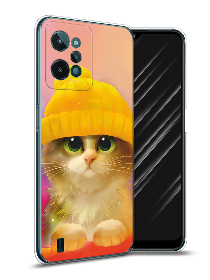 

Чехол Awog на Realme C31 "Котенок в желтой шапке", Разноцветный, 259350-2