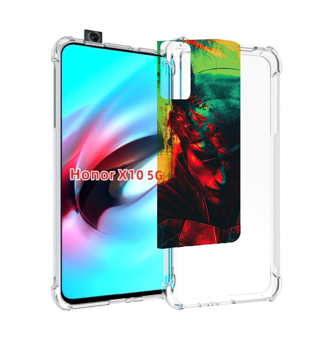 

Чехол MyPads The Batman для Honor X10, Прозрачный, Tocco