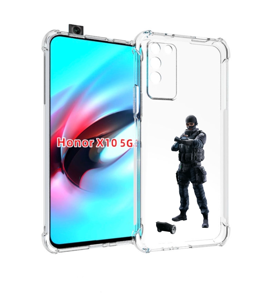 

Чехол MyPads Tom-Clancy's-Rainbow-Six-1 для Honor X10, Прозрачный, Tocco