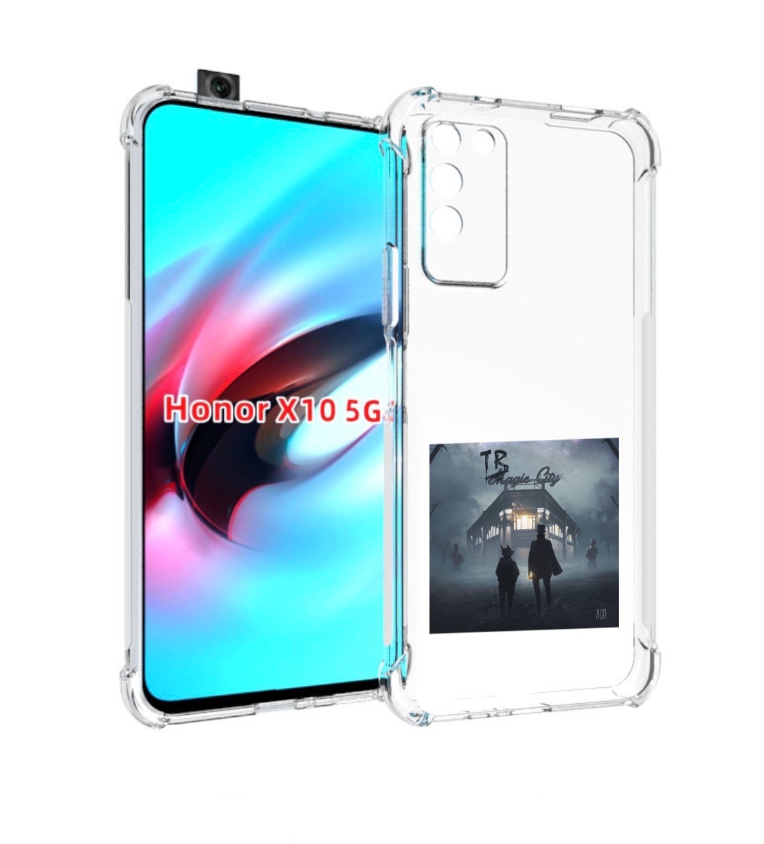 

Чехол MyPads Tragic City ЛСП для Honor X10, Прозрачный, Tocco