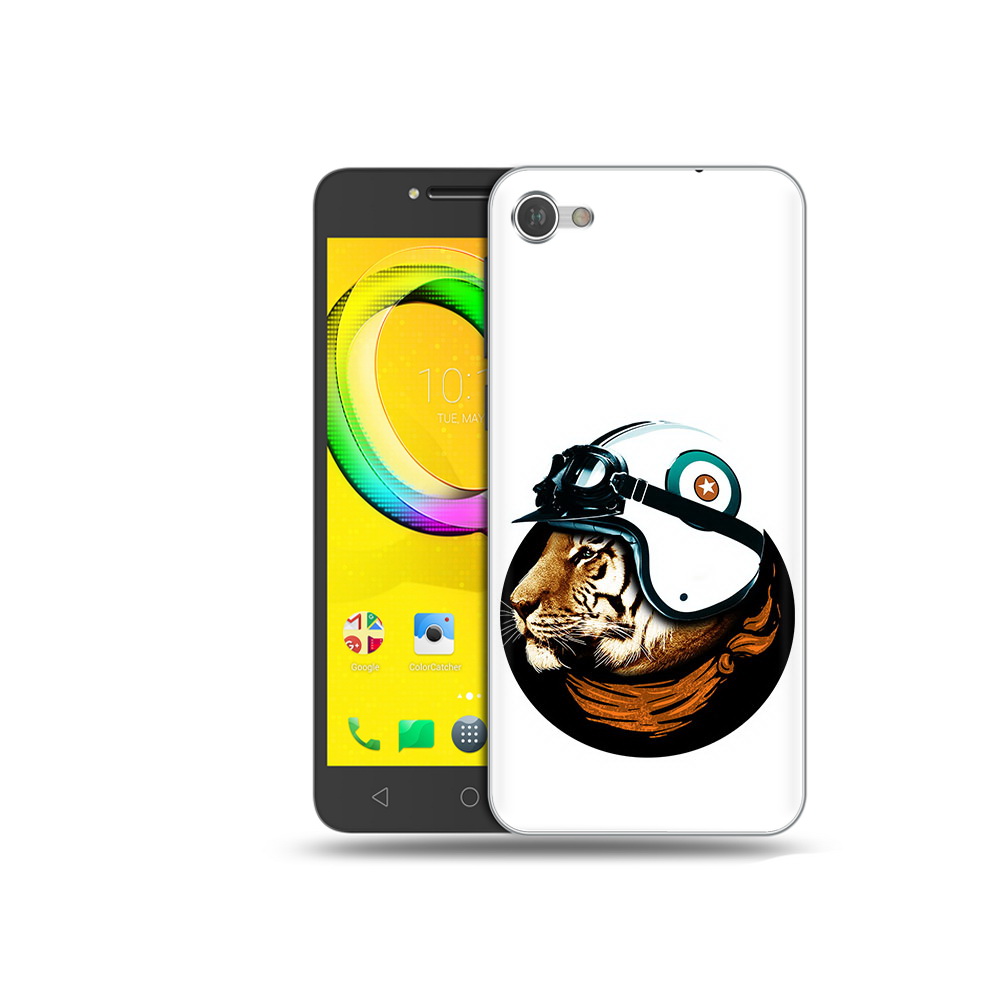 

Чехол MyPads Tocco для Alcatel A5 Тигр в шлеме (PT67387.664.171), Прозрачный, Tocco