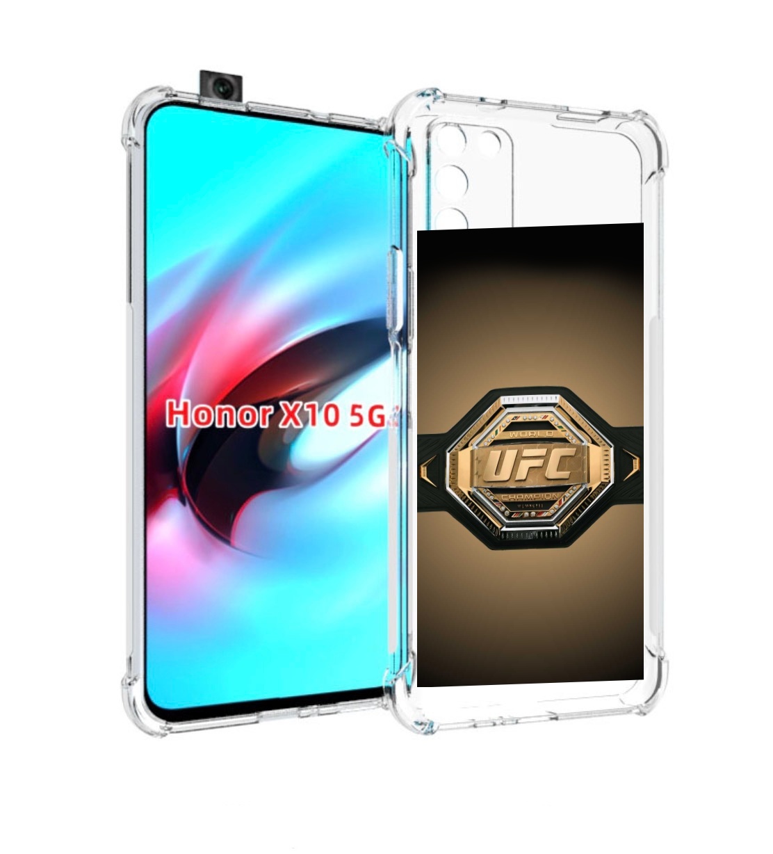 

Чехол MyPads UFC единоборства мужской для Honor X10, Прозрачный, Tocco
