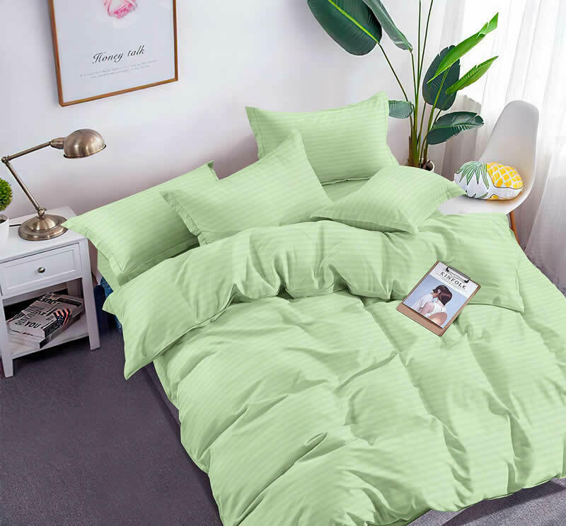 

Пододеяльник Maktex из страйп-сатина 220 х 240 Росток 1х1, Зеленый, Пододеяльники из страйп-сатина 140