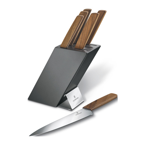 фото Набор кухонных ножей victorinox swiss modern cutlery block [6.7186.6]