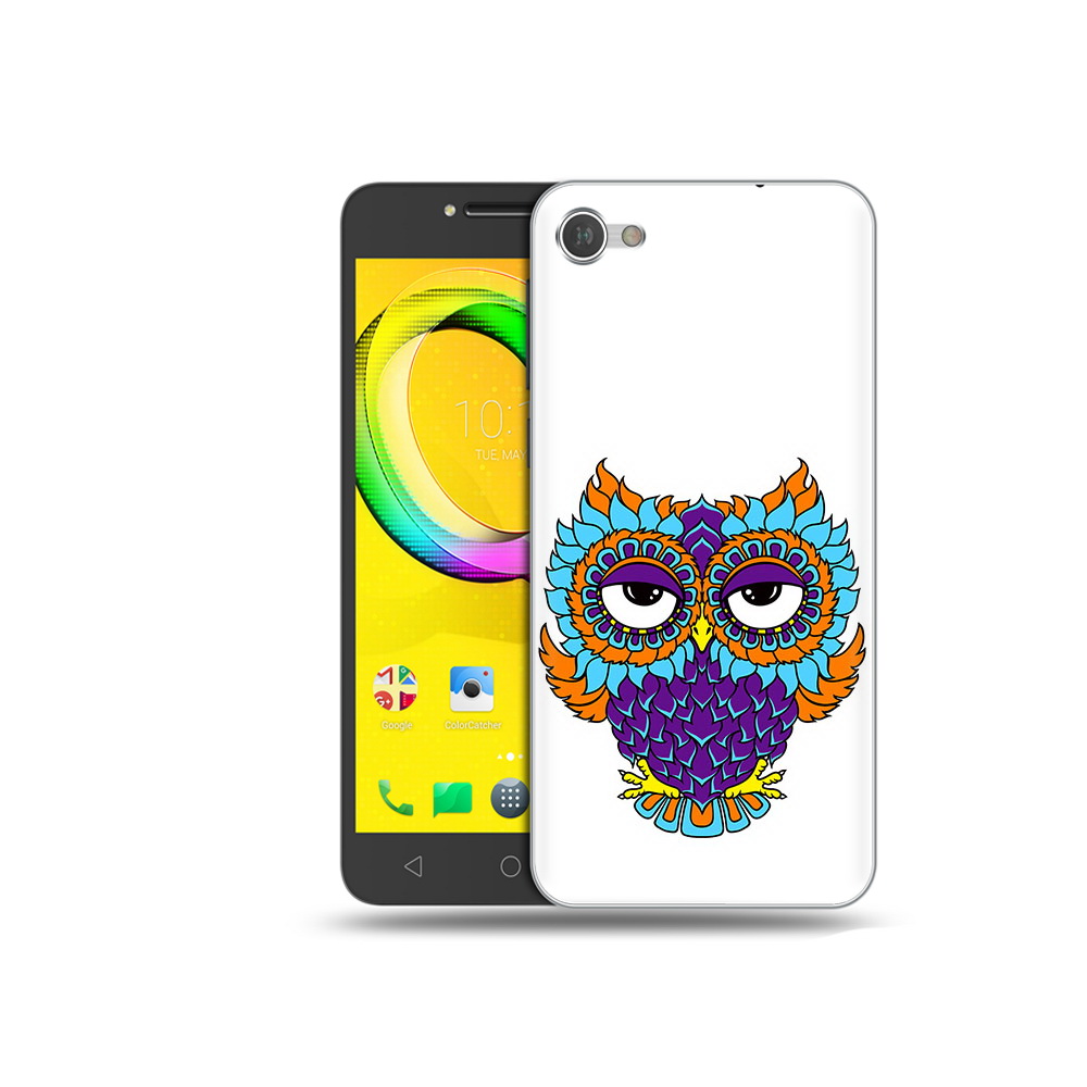 

Чехол MyPads Tocco для Alcatel A5 Цветная сова (PT67387.664.198), Прозрачный, Tocco