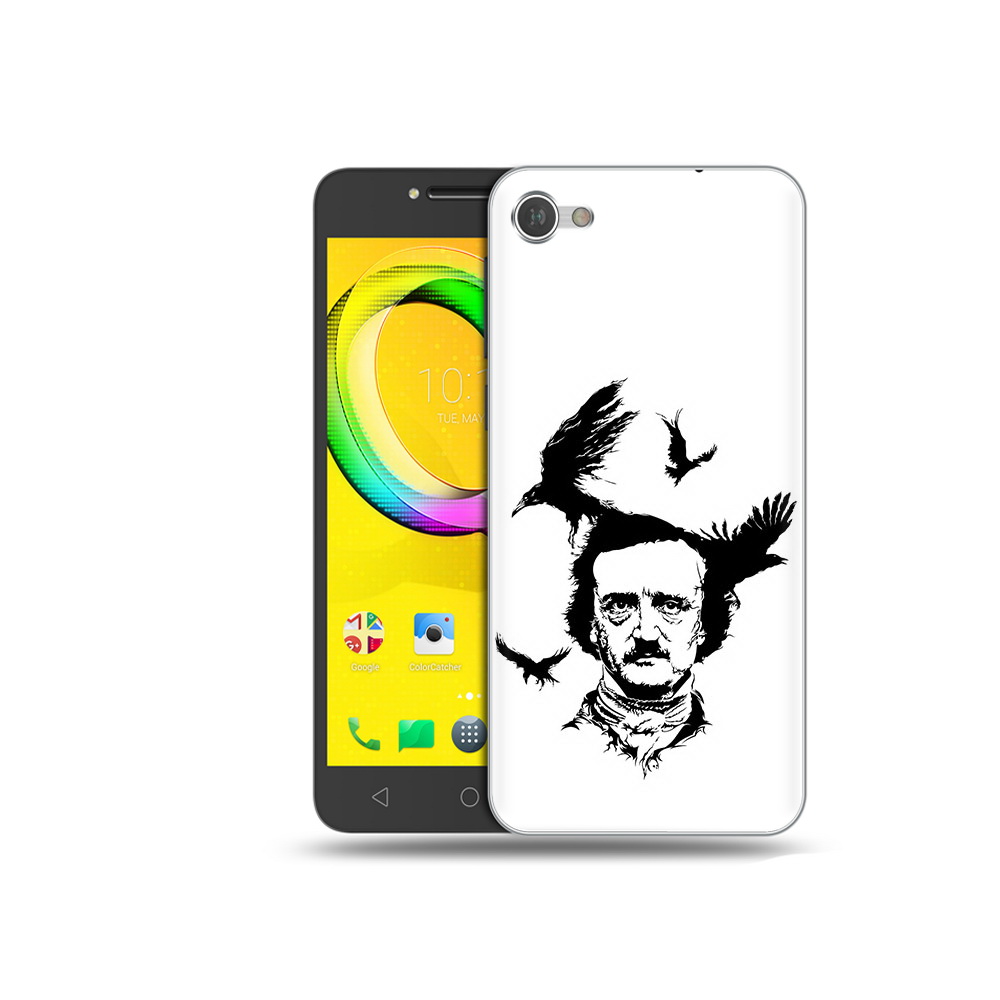 

Чехол MyPads Tocco для Alcatel A5 Эдгар Аллан черно белый (PT67387.664.204), Прозрачный, Tocco