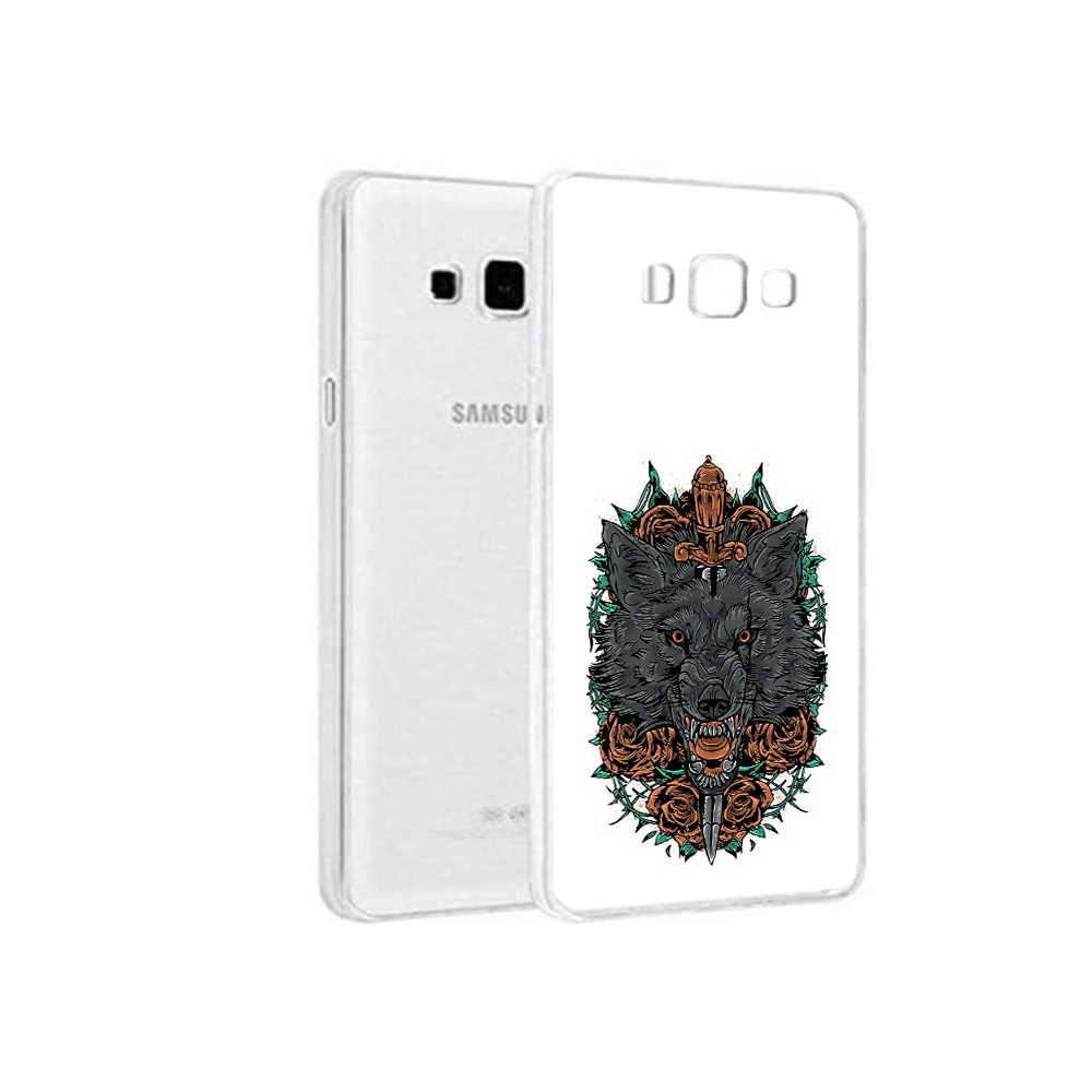 

Чехол MyPads Tocco для Samsung Galaxy A3 (2015) красивый злой волк, Прозрачный, Tocco