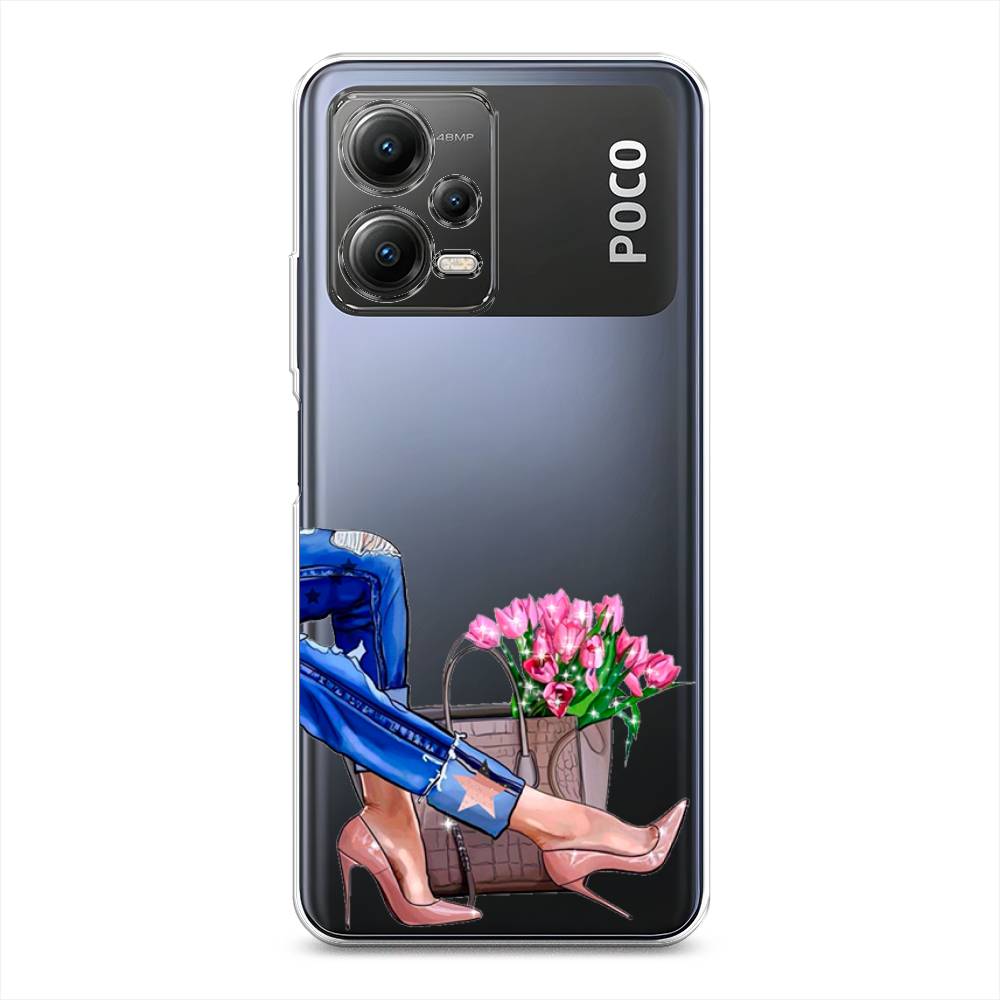 

Чехол Awog на Poco X5 5G "Каблучки", Синий, 317950-7