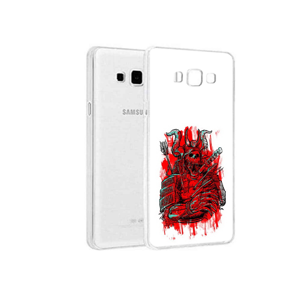 

Чехол MyPads Tocco для Samsung Galaxy A3 (2015) красный скелет воин, Прозрачный, Tocco