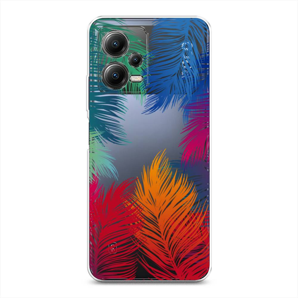 

Чехол Awog на Poco X5 5G "Рамка из перьев", Красный, 317950-4