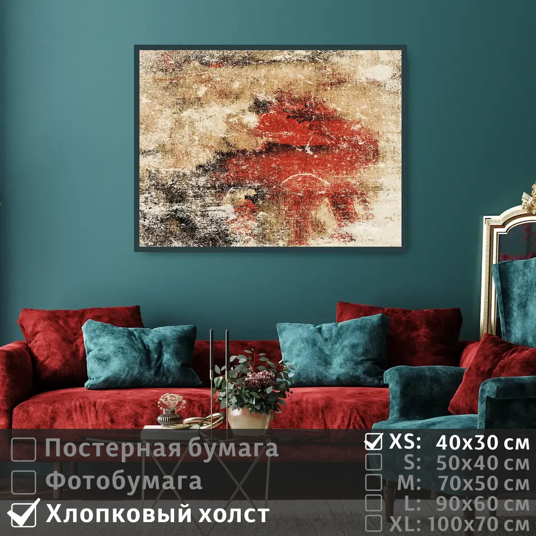 

Постер на холсте ПолиЦентр Современное искусство губы 40х30 см, СовременноеИскусствоГубы