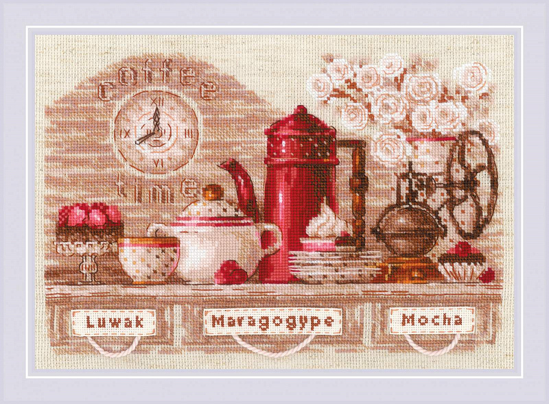 

Набор для вышивания РИОЛИС Coffe time 30х21 см, арт.1874