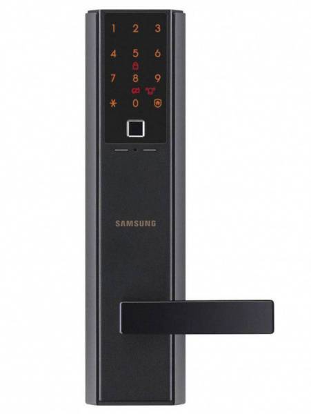 фото Врезной электронный дверной замок samsung shp-dh538 black shp-dh538mu/vk