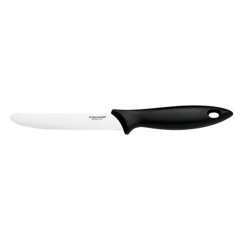 фото Нож кухонный fiskars essential (1023779) стальной для томатов 120мм
