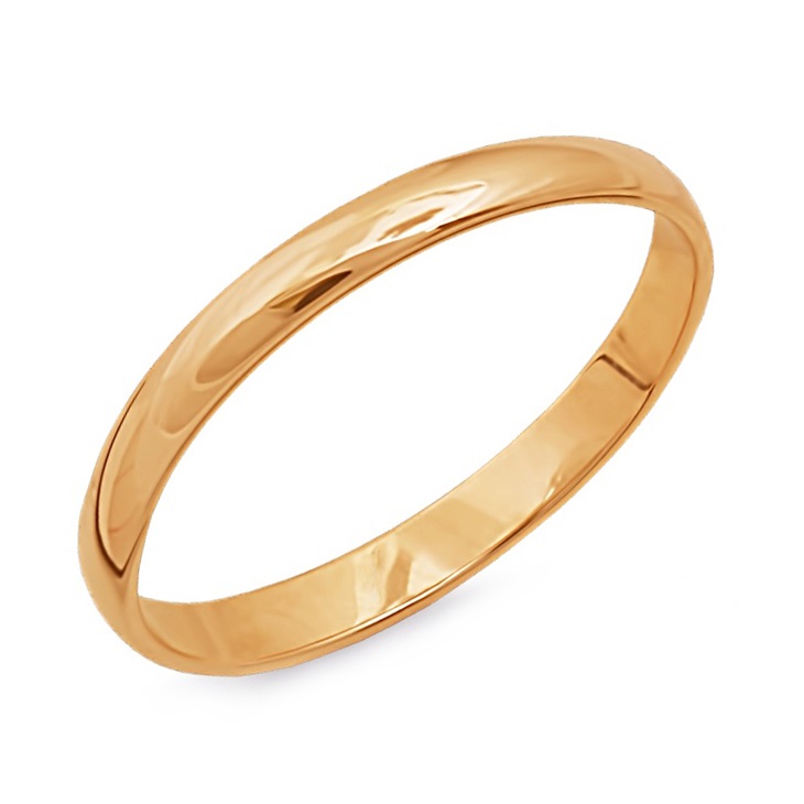 

Кольцо обручальное из красного золота р. 16 ЯХОНТ Золотой 130559, 130559