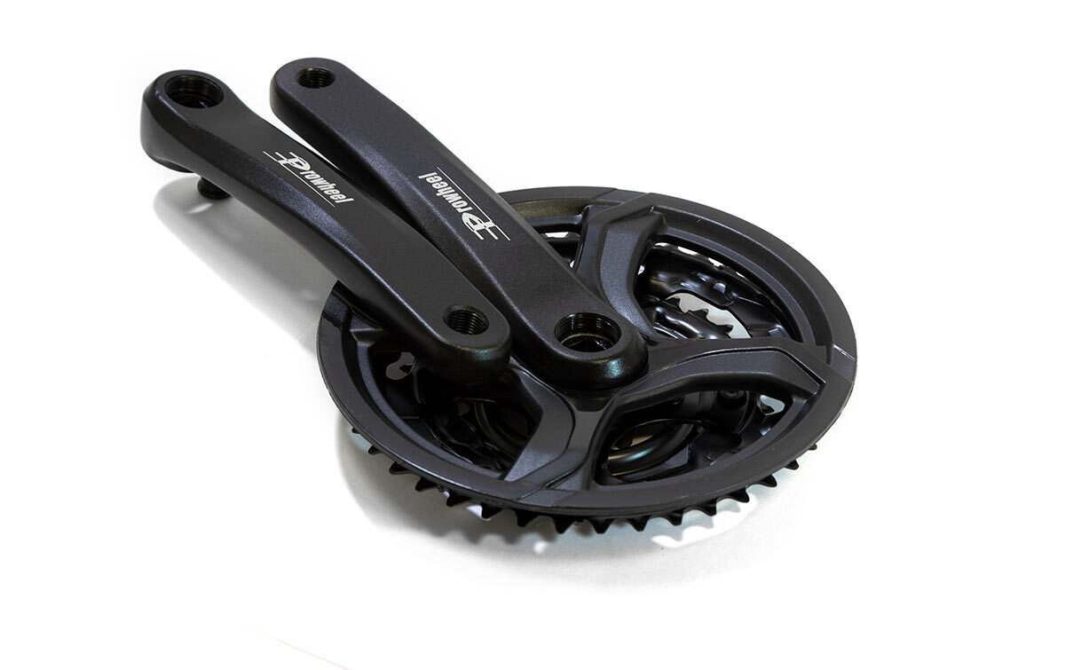 

Шатуны-система Prowheel, 3ск., 22/32/42 зуб., 1/2"х3/32", шатуны 170мм, резьба 9/16", под, Черный