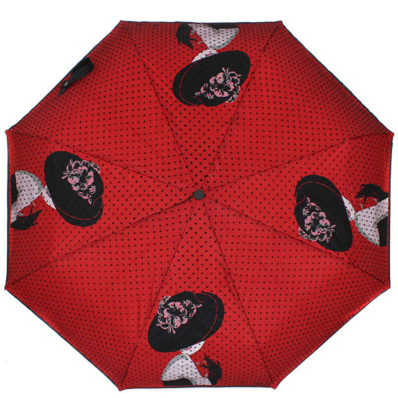Зонт складной женский автоматический Flioraj 22006 FJ красный
