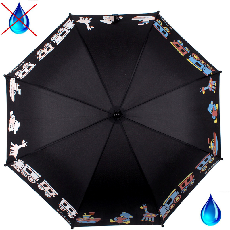 Зонт-трость механический Flioraj 051209 FJ черный зонт playtoday трость механический для девочки 12342361