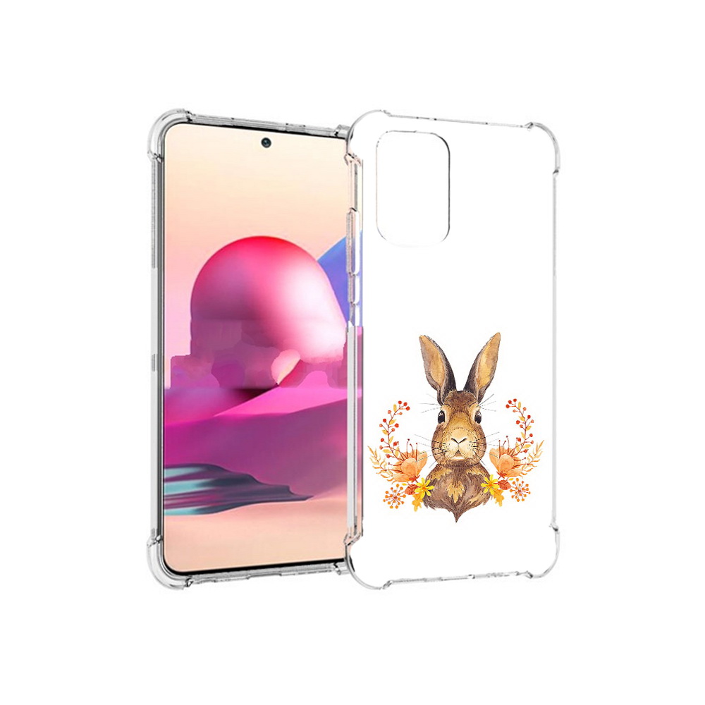 

Чехол MyPads Tocco для Xiaomi Redmi Note 10S зайка в цветах (PT158704.257.349), Прозрачный, Tocco