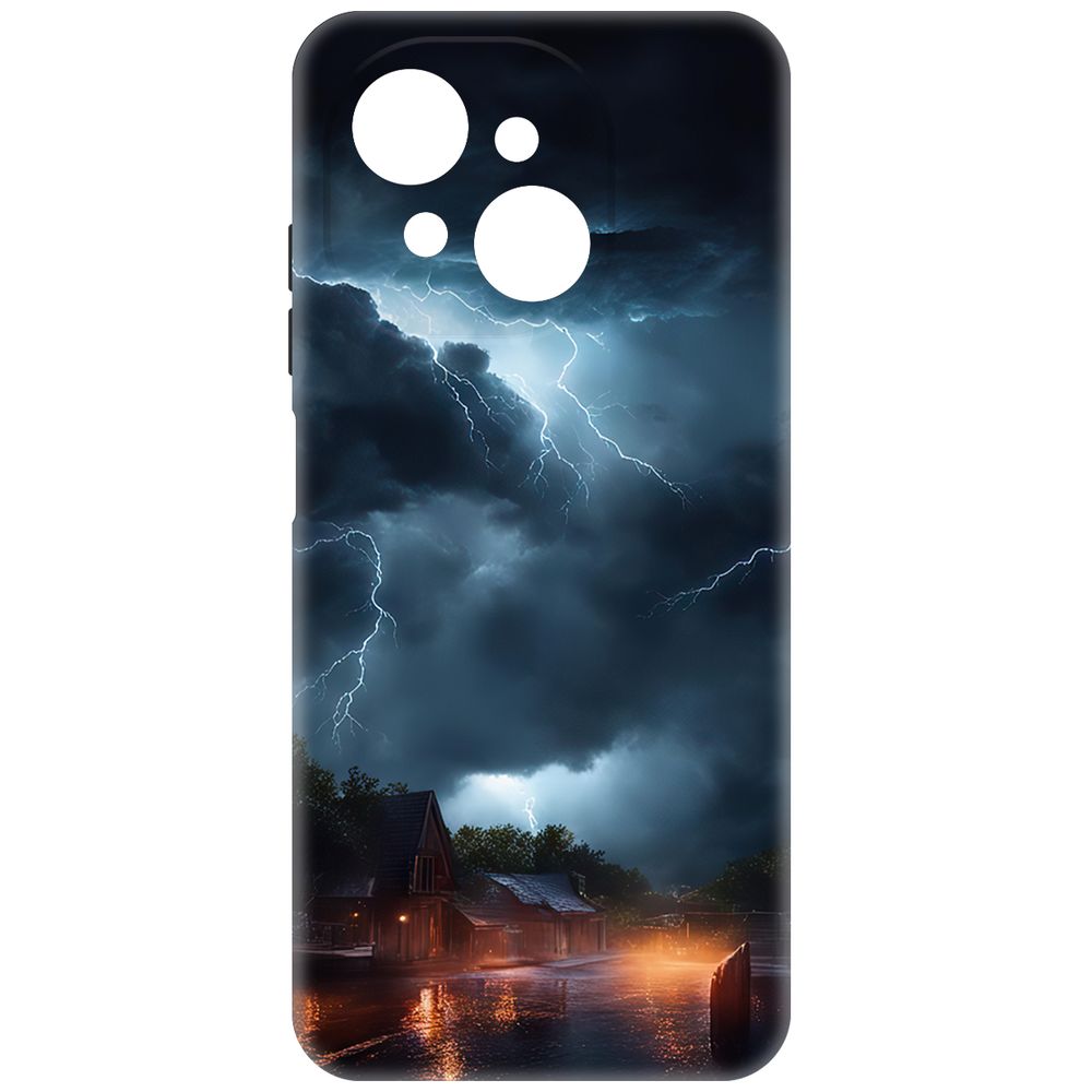 

Чехол-накладка Krutoff Soft Case Ночная гроза для Tecno Spark Go 1 черный