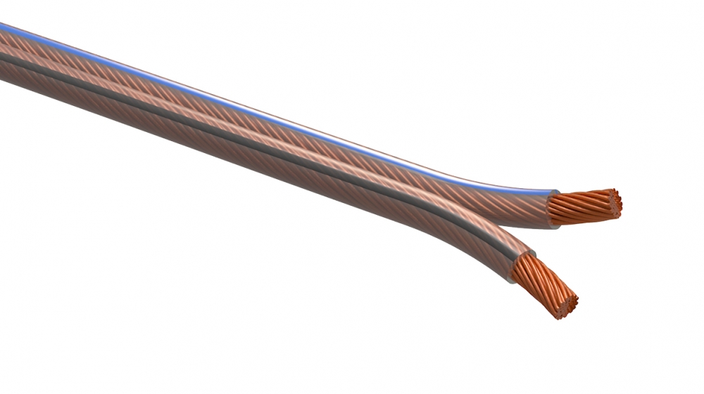 Акустический кабель ЭРА 2х1,50 мм2 прозрачный, 5 м (Б0059300)