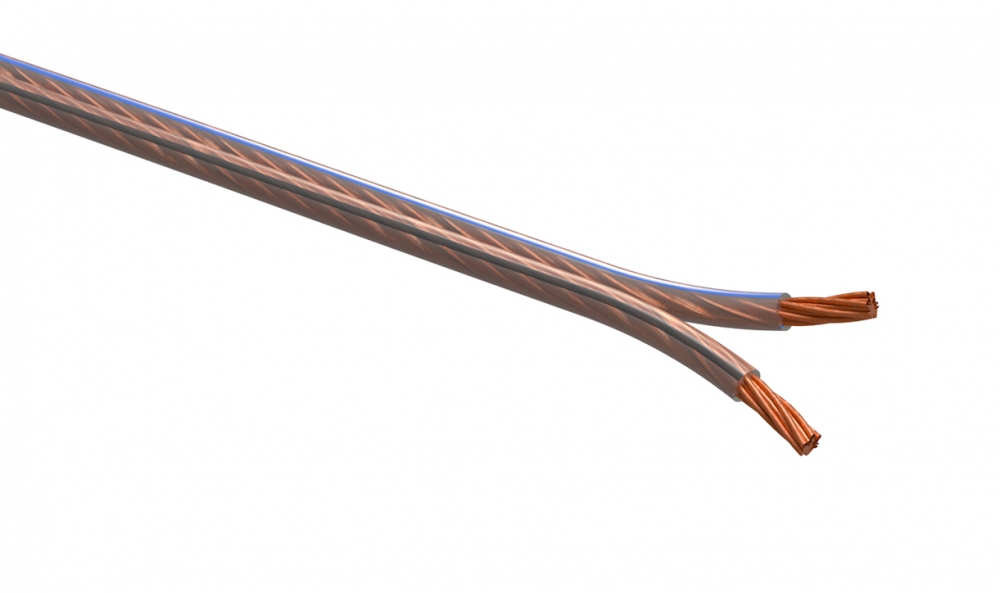 Акустический кабель ЭРА 2х0,50 мм2 прозрачный, 5 м (Б0059294)