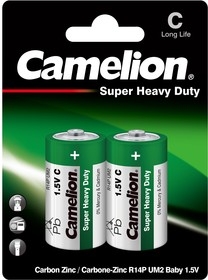 Набор из 12 шт, Camelion  R14  BL-2 (R14P-BP2G, батарейка,1.5В)