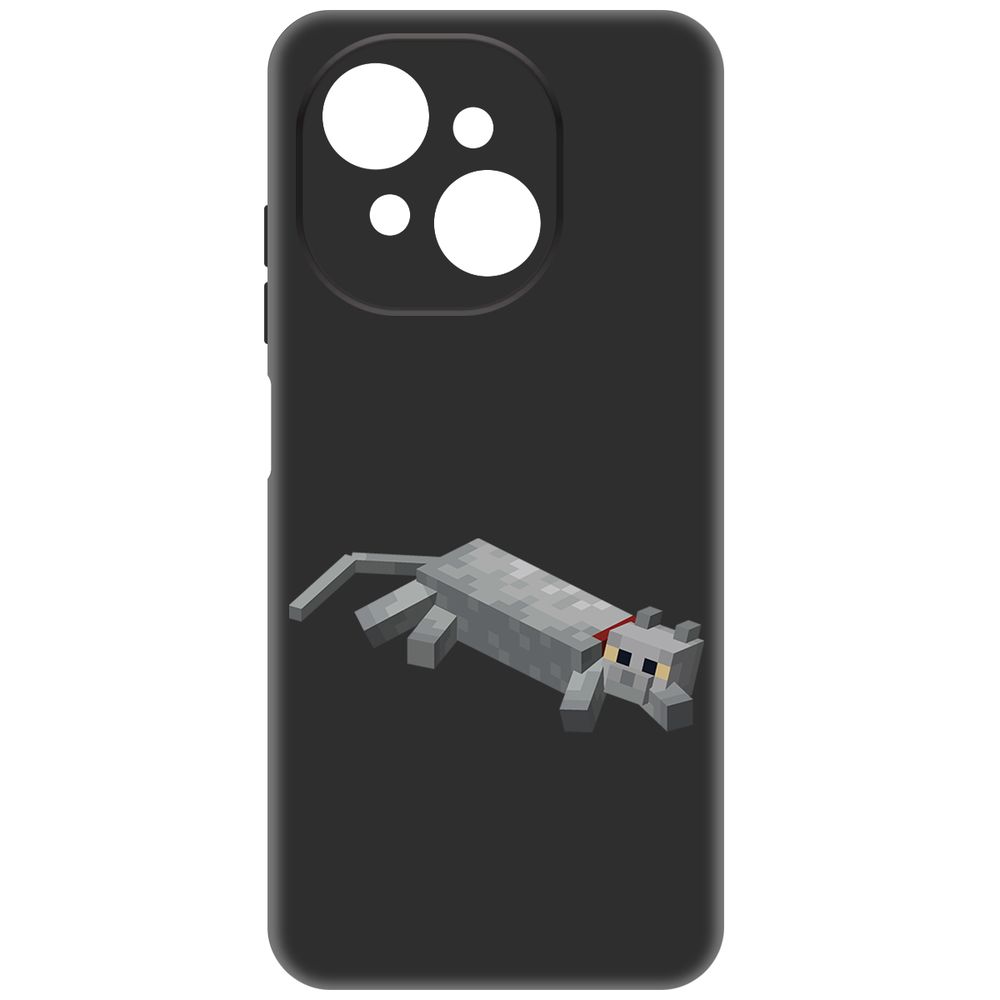 

Чехол-накладка Krutoff Soft Case Minecraft-Кошка для Tecno Spark Go 1 черный