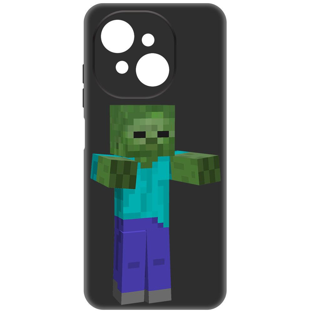 

Чехол-накладка Krutoff Soft Case Minecraft-Гигант для TECNO Spark Go 1 черный