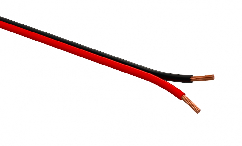 Акустический кабель ЭРА 2х0,35 мм2 красно-черный, 5 м (Б0059282)