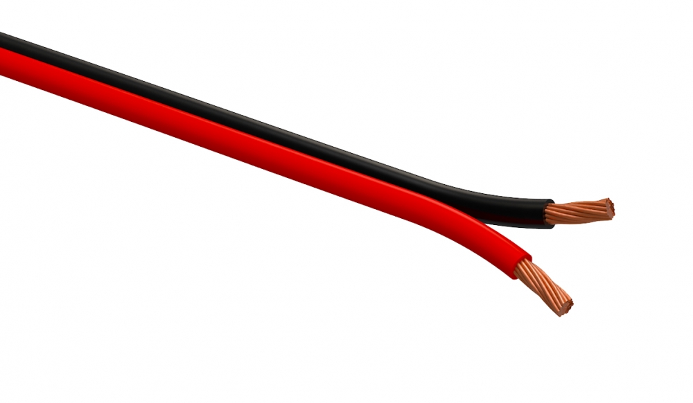 Акустический кабель ЭРА 2х0,75 мм2 красно-черный, 5 м (Б0059288)