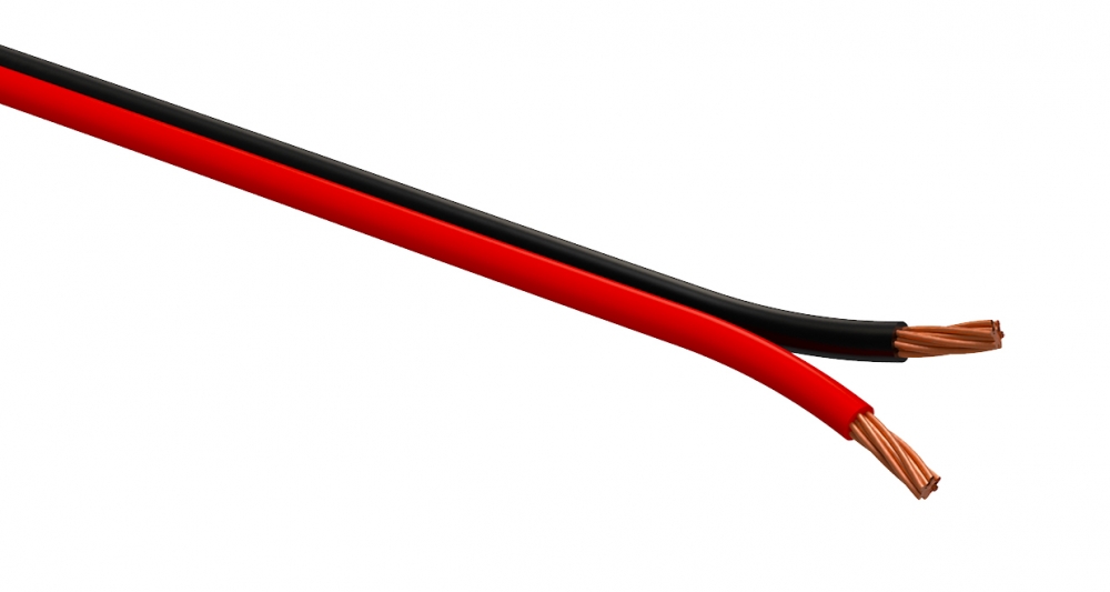 Акустический кабель ЭРА 2х0,50 мм2 красно-черный, 10 м (Б0059286)
