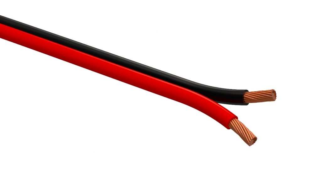 Акустический кабель ЭРА 2х1,00 мм2 красно-черный, 20 м (Б0059293)