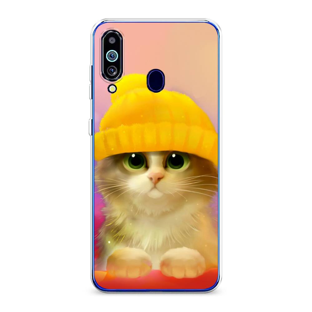 фото Силиконовый чехол "котенок в желтой шапке" на samsung galaxy m40 awog