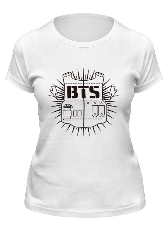 

Футболка женская Printio Bts белая S, Белый, Bts