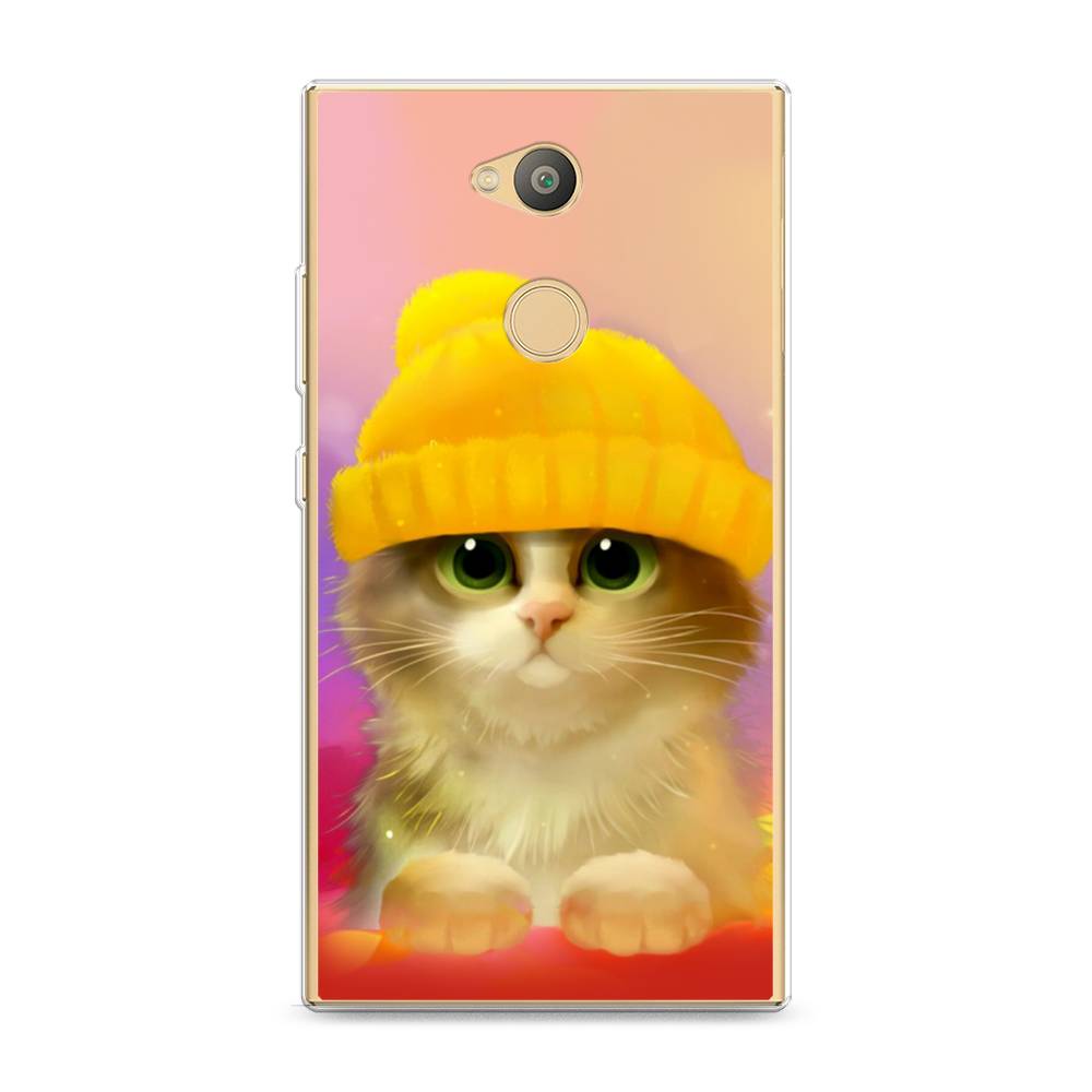 

Чехол Awog на Sony Xperia L2 "Котенок в желтой шапке", Разноцветный, 53450-2